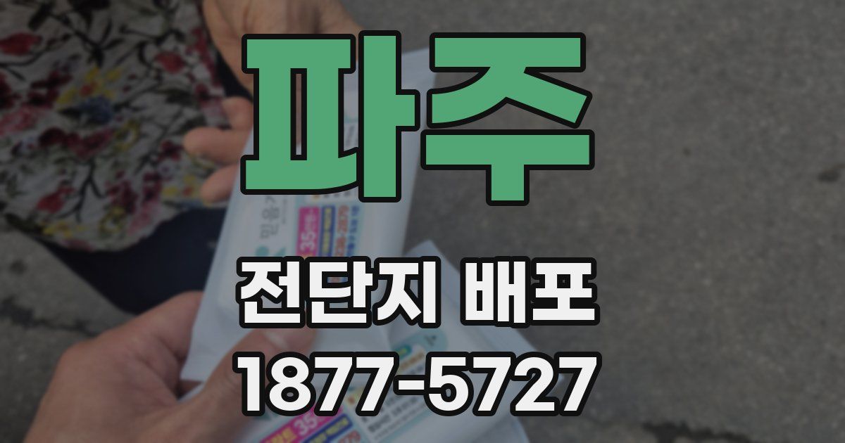 파주 전단지 배포
