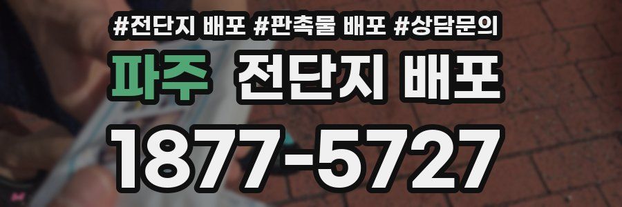파주 전단지 배포