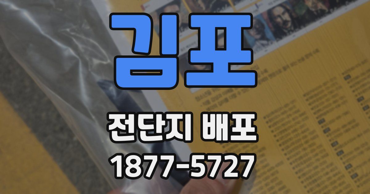 김포 전단지 배포