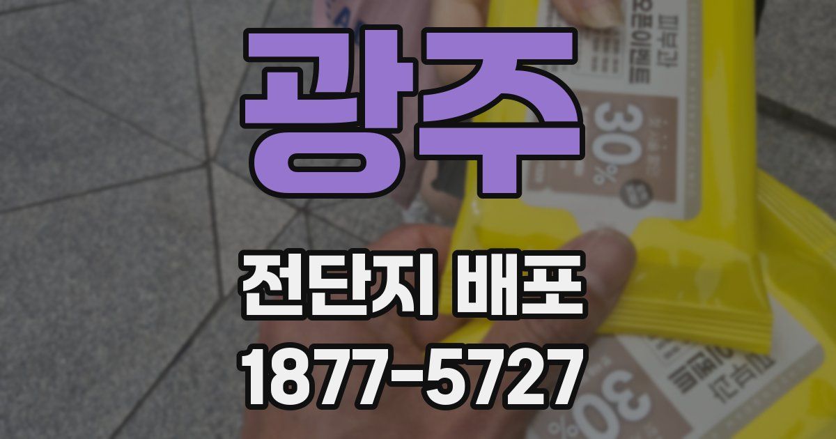 광주 전단지 배포