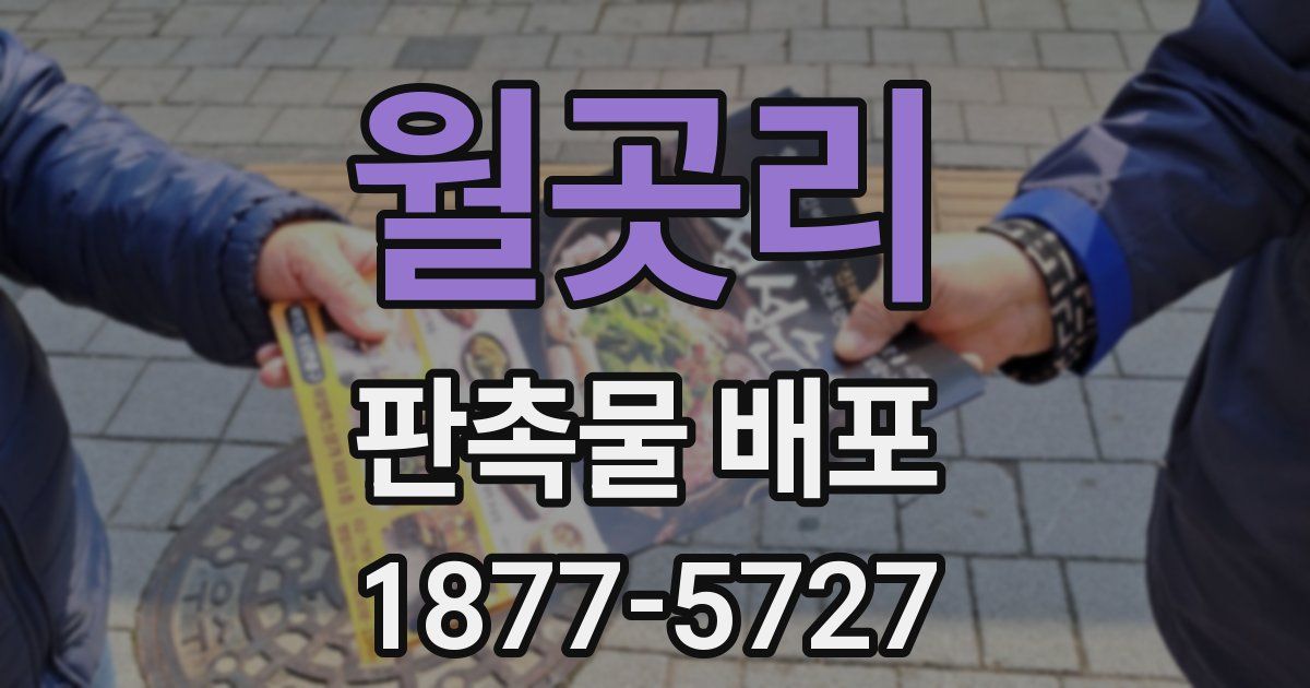 월곳리 판촉물 배포