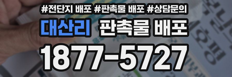 대산리 판촉물 배포