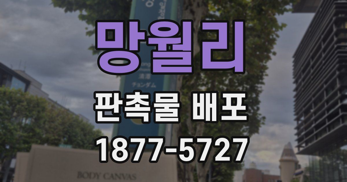 망월리 판촉물 배포