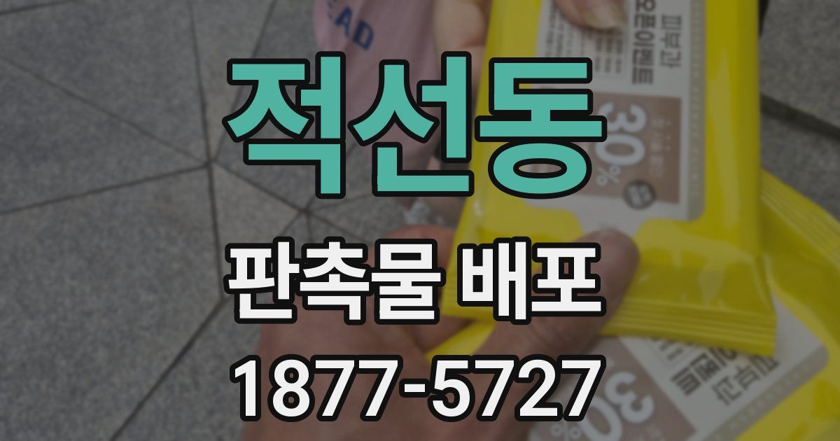적선동 판촉물 배포