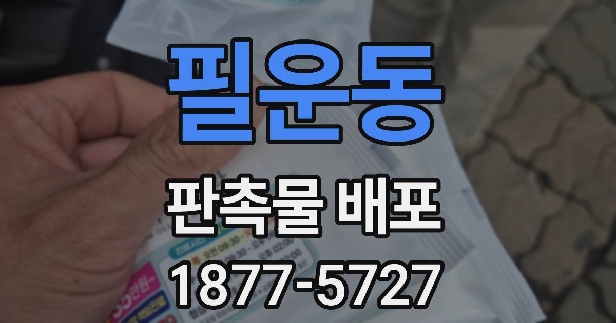 필운동 판촉물 배포