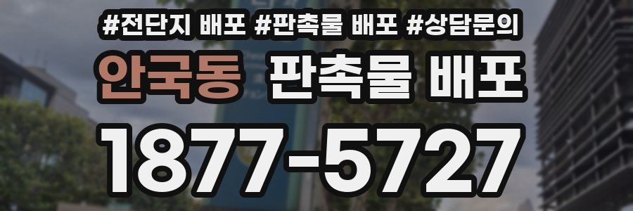 안국동 판촉물 배포