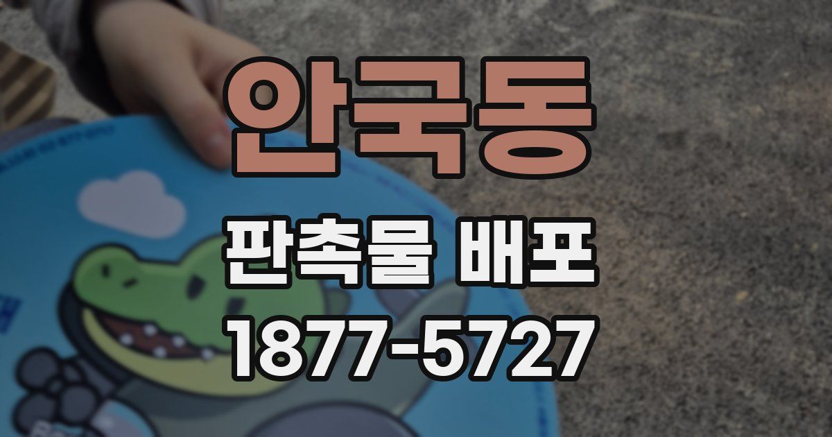 안국동 판촉물 배포