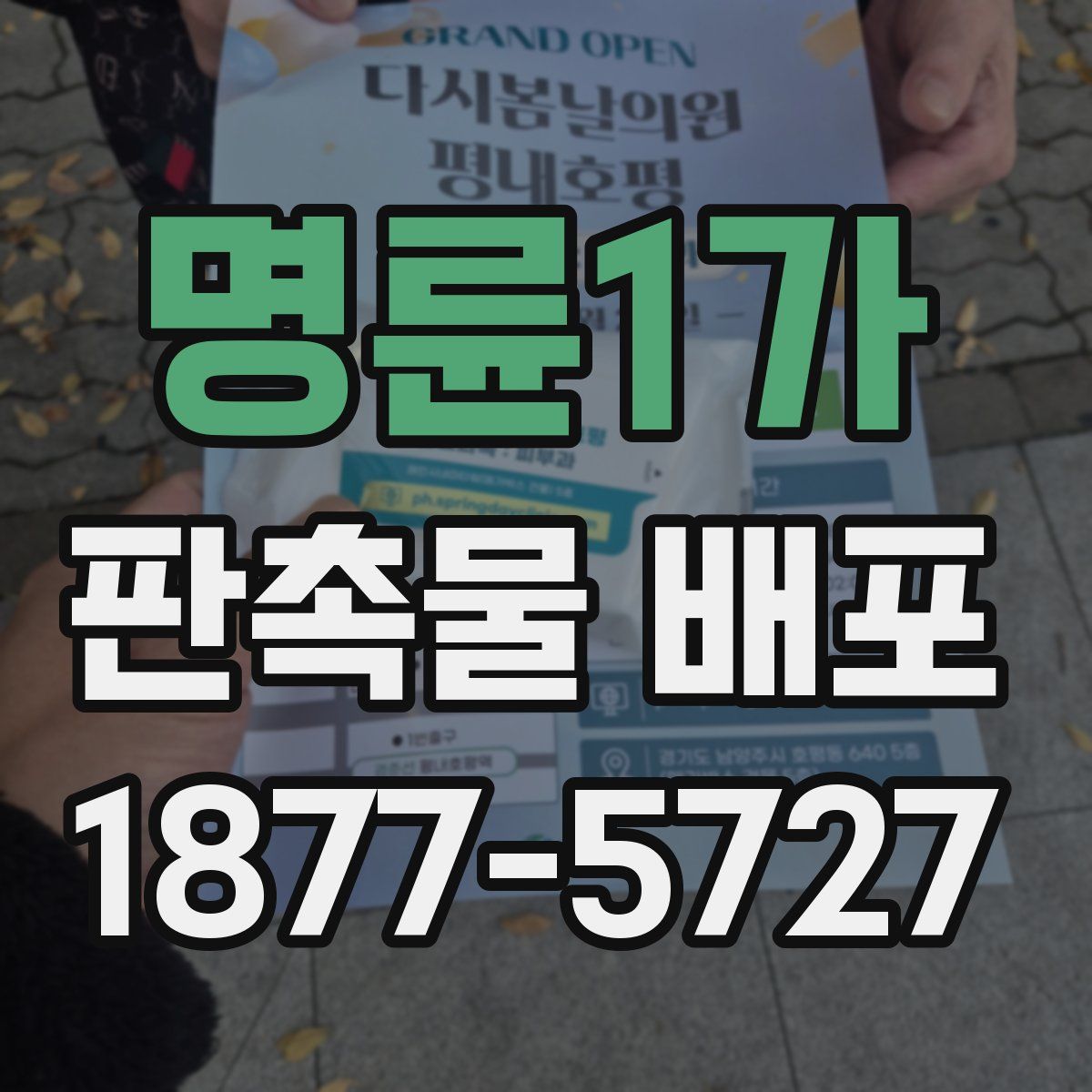 명륜1가 판촉물 배포
