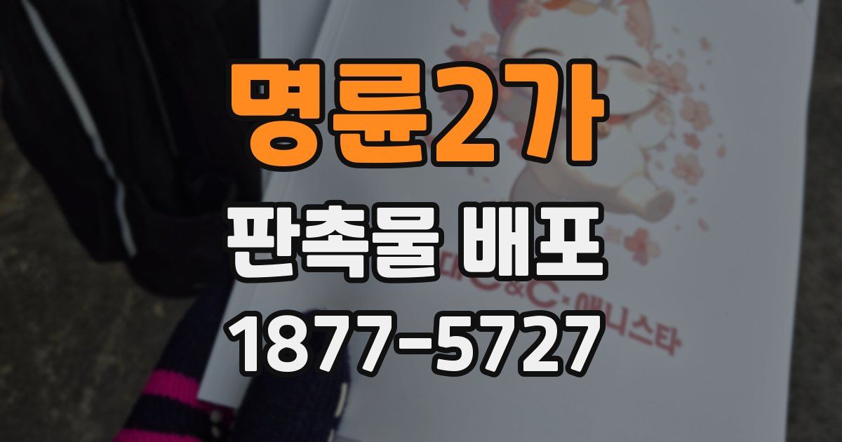 명륜2가 판촉물 배포