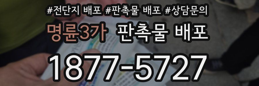 명륜3가 판촉물 배포