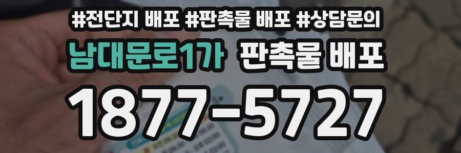 남대문로1가 판촉물 배포