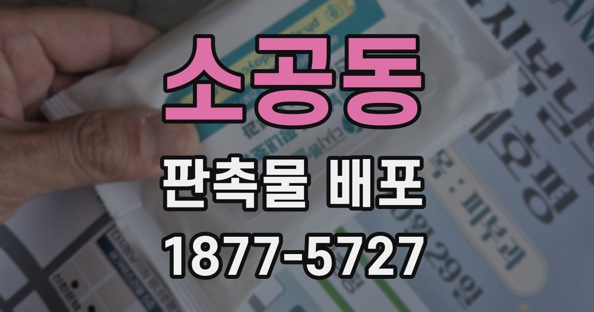 소공동 판촉물 배포