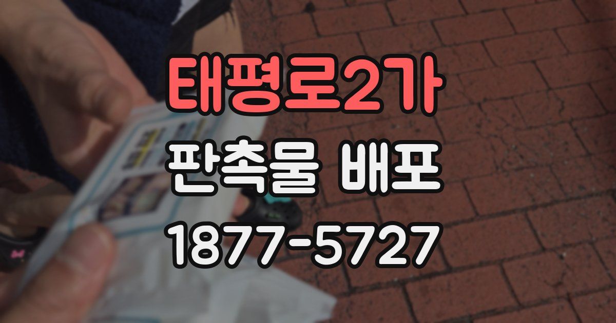 태평로2가 판촉물 배포