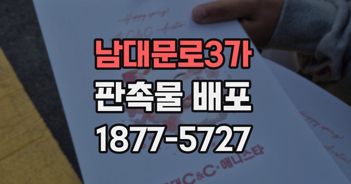 남대문로3가 판촉물 배포