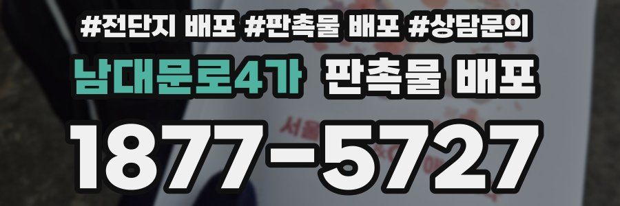 남대문로4가 판촉물 배포