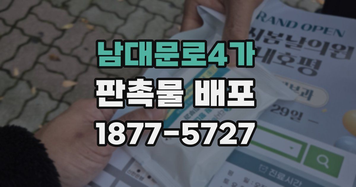 남대문로4가 판촉물 배포