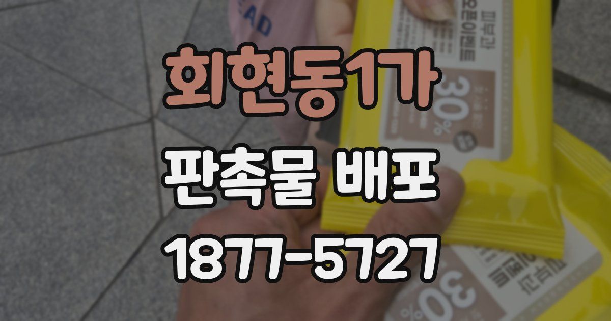 회현동1가 판촉물 배포