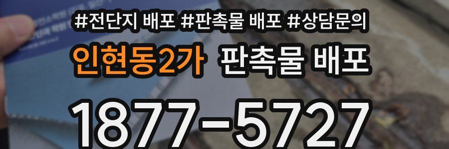 인현동2가 판촉물 배포