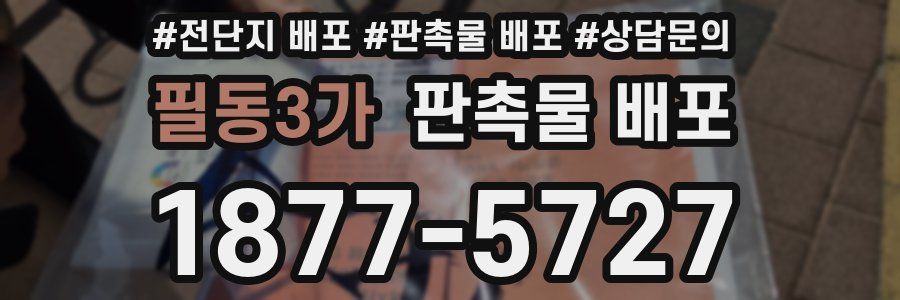 필동3가 판촉물 배포