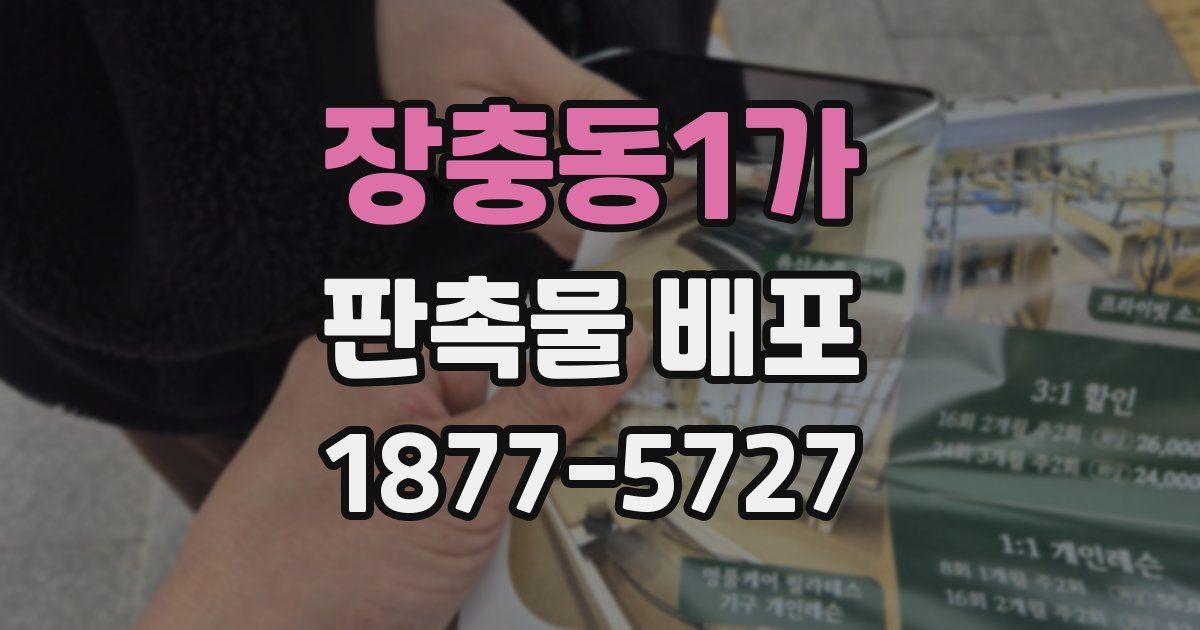 장충동1가 판촉물 배포