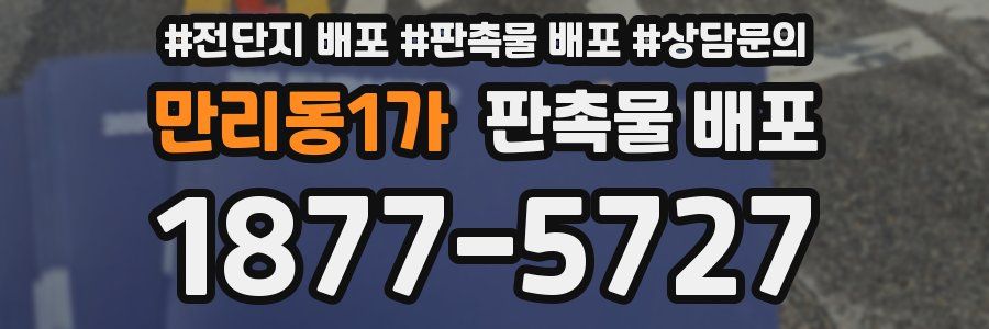 만리동1가 판촉물 배포
