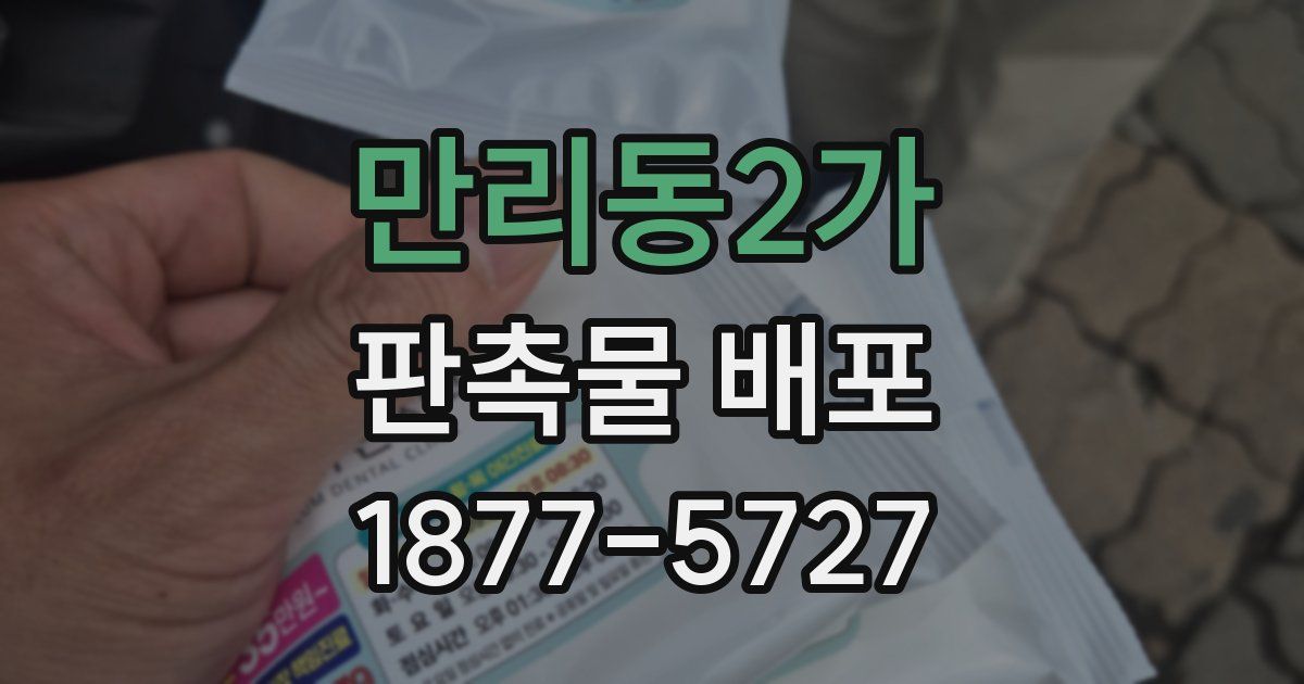 만리동2가 판촉물 배포