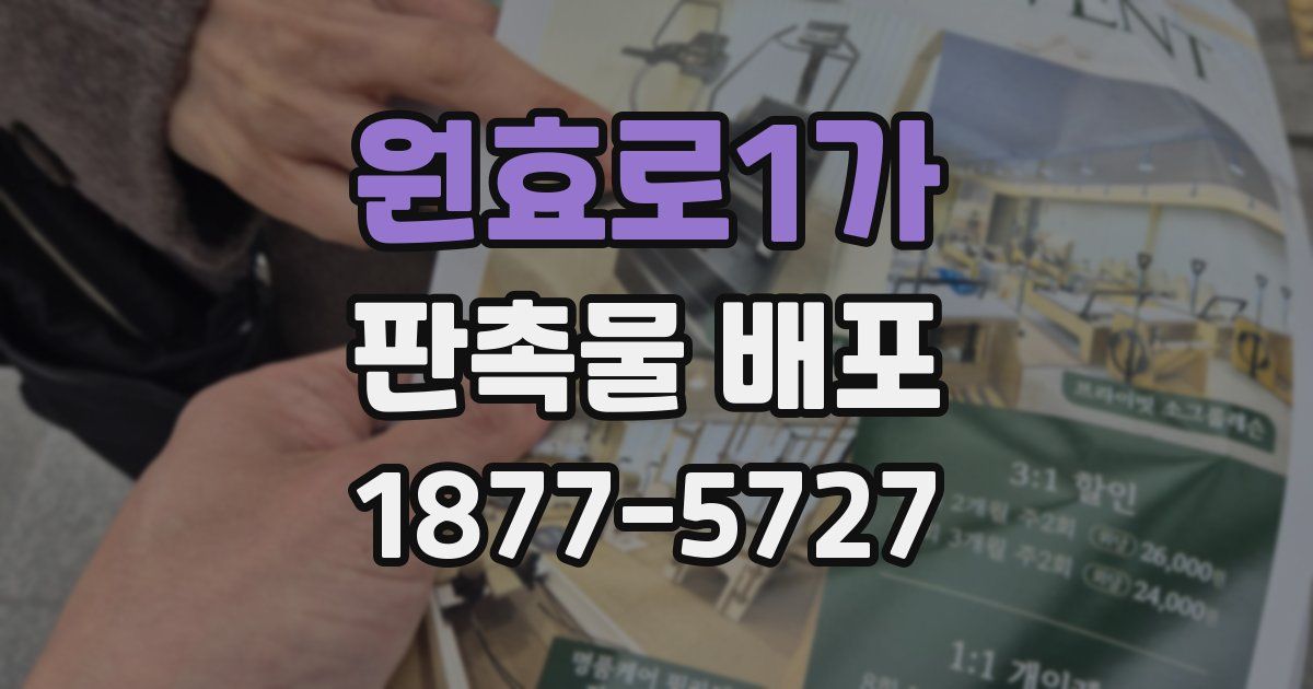 원효로1가 판촉물 배포