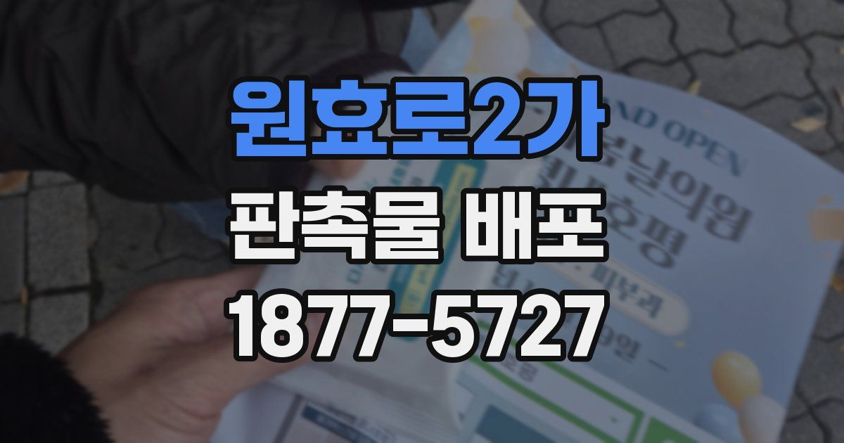 원효로2가 판촉물 배포