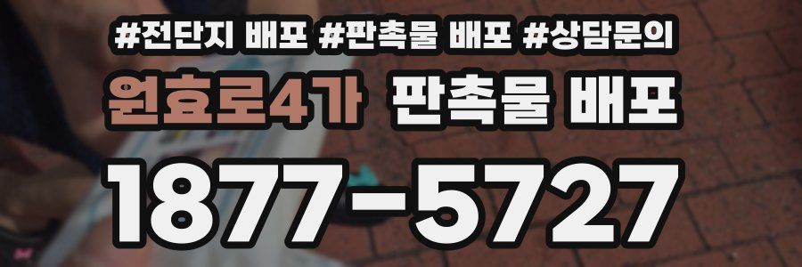 원효로4가 판촉물 배포