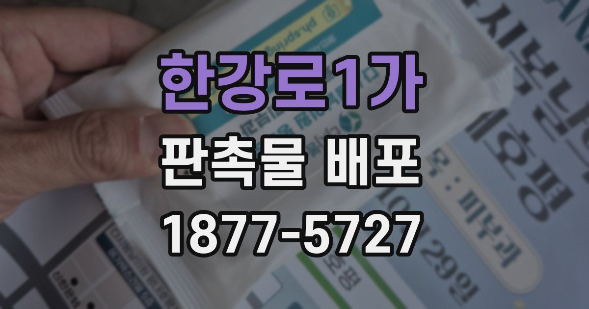 한강로1가 판촉물 배포