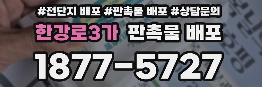 한강로3가 판촉물 배포