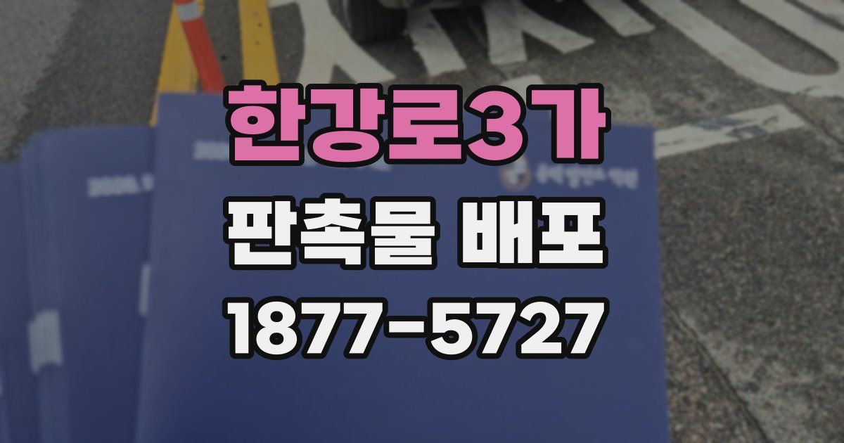 한강로3가 판촉물 배포