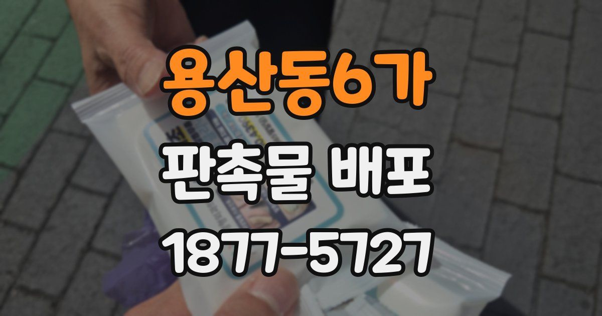 용산동6가 판촉물 배포