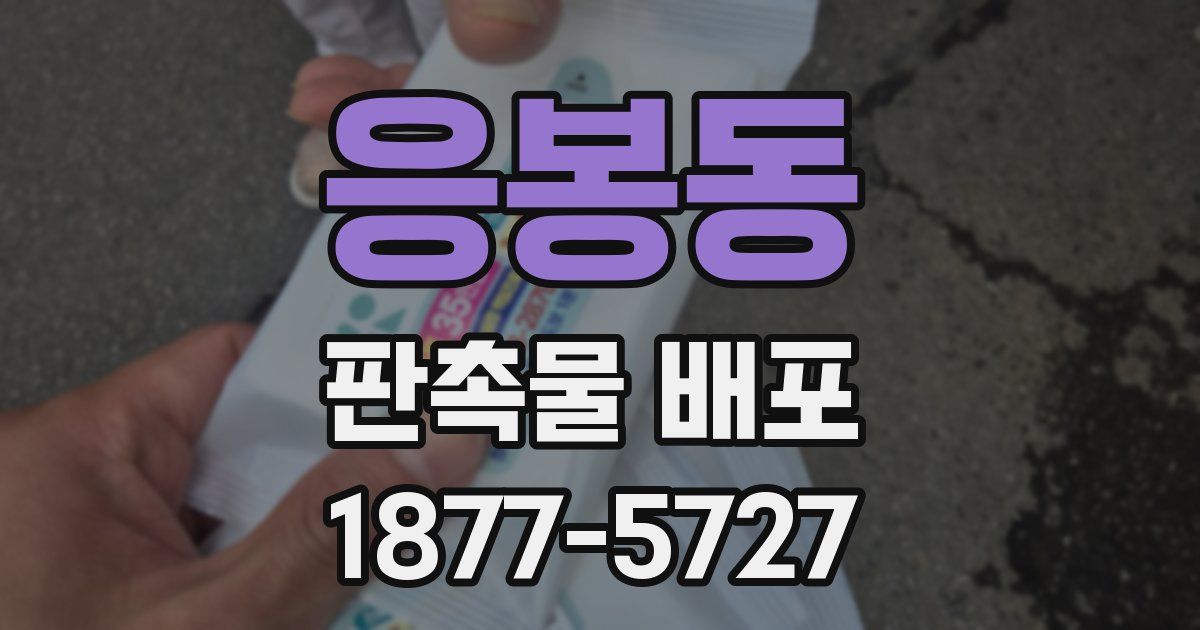 응봉동 판촉물 배포