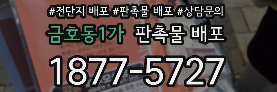 금호동1가 판촉물 배포