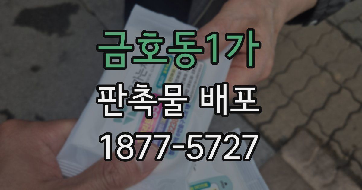 금호동1가 판촉물 배포