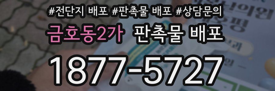 금호동2가 판촉물 배포