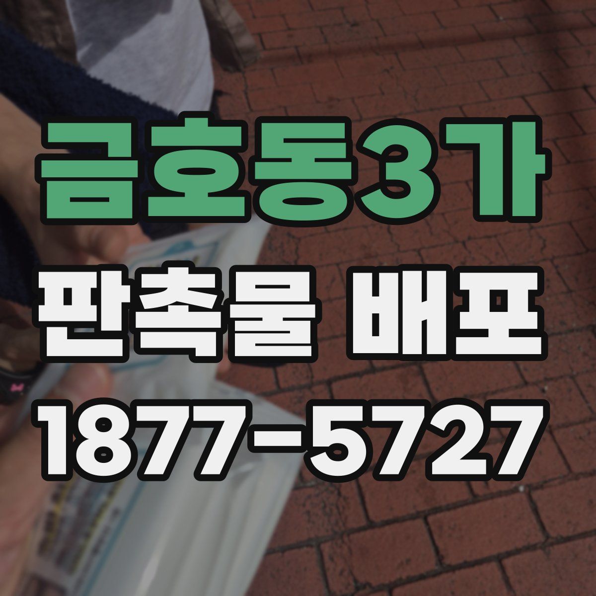 금호동3가 판촉물 배포