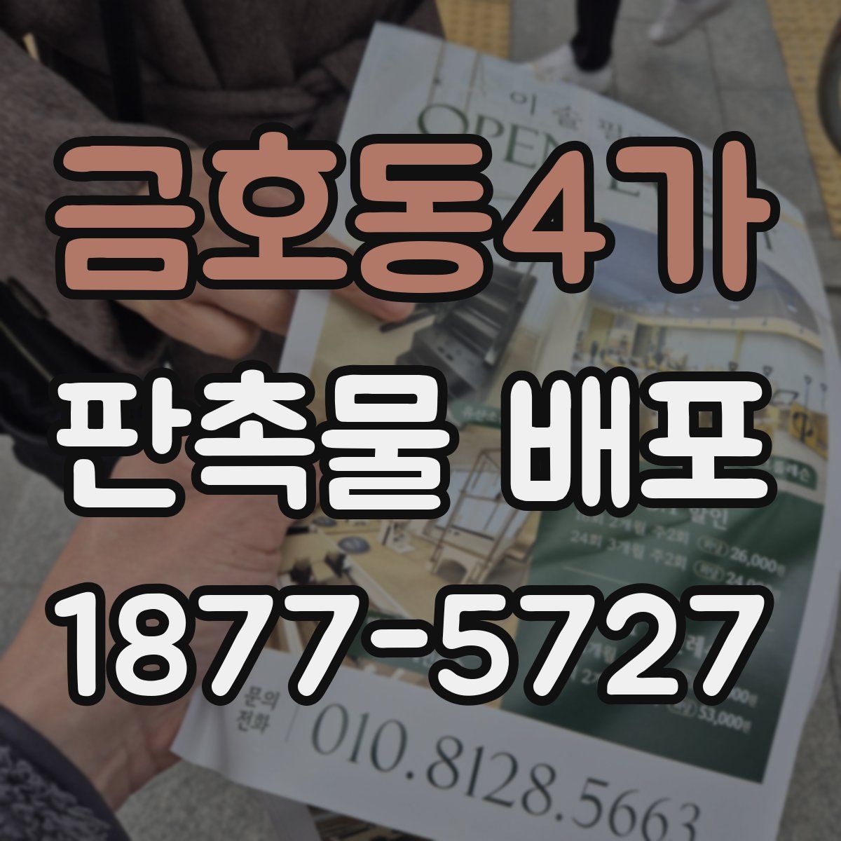 금호동4가 판촉물 배포