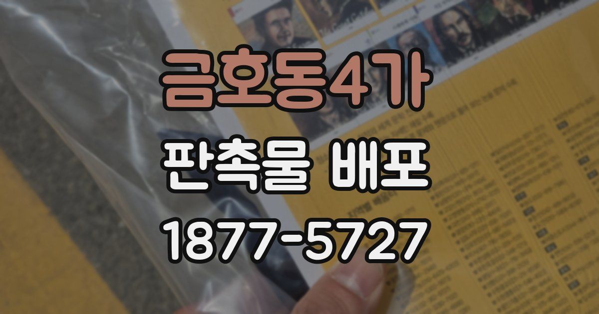 금호동4가 판촉물 배포