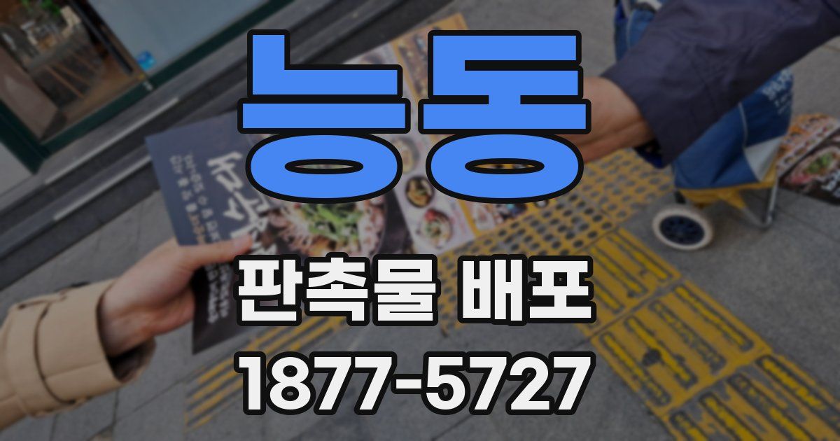 능동 판촉물 배포