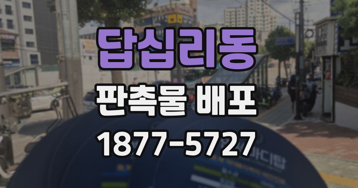 답십리동 판촉물 배포