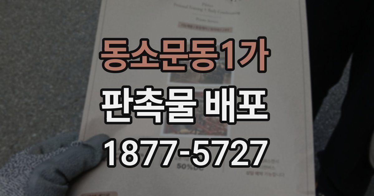 동소문동1가 판촉물 배포