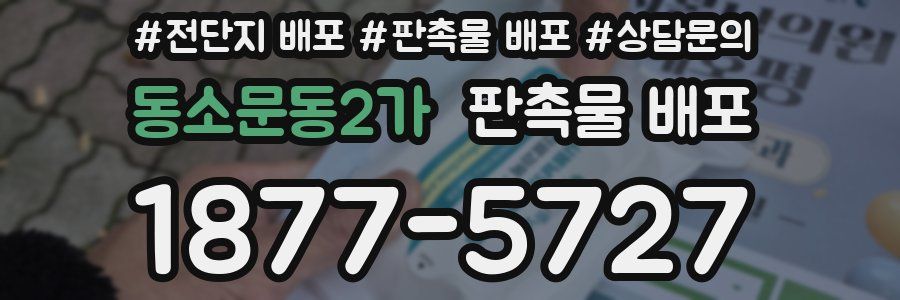 동소문동2가 판촉물 배포