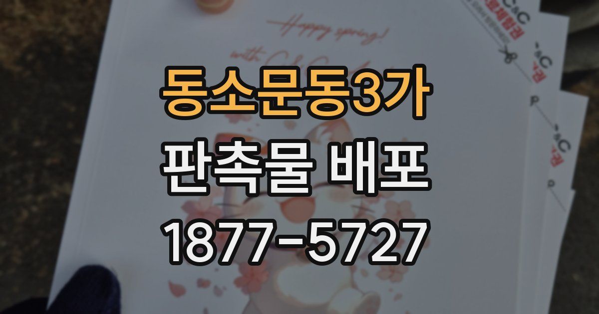 동소문동3가 판촉물 배포