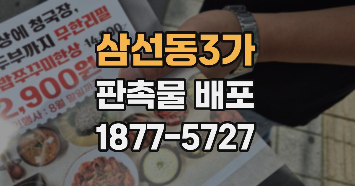 삼선동3가 판촉물 배포