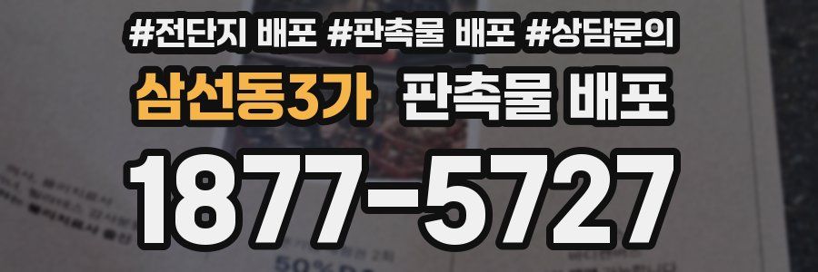 삼선동3가 판촉물 배포