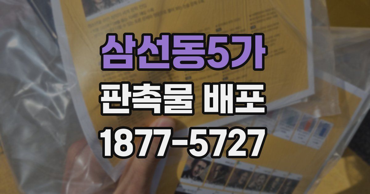 삼선동5가 판촉물 배포