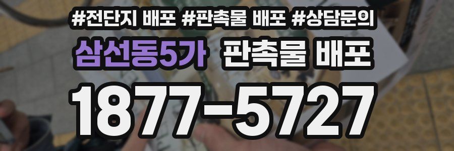 삼선동5가 판촉물 배포