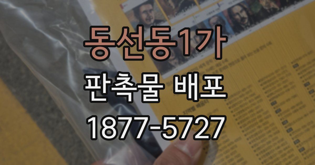 동선동1가 판촉물 배포
